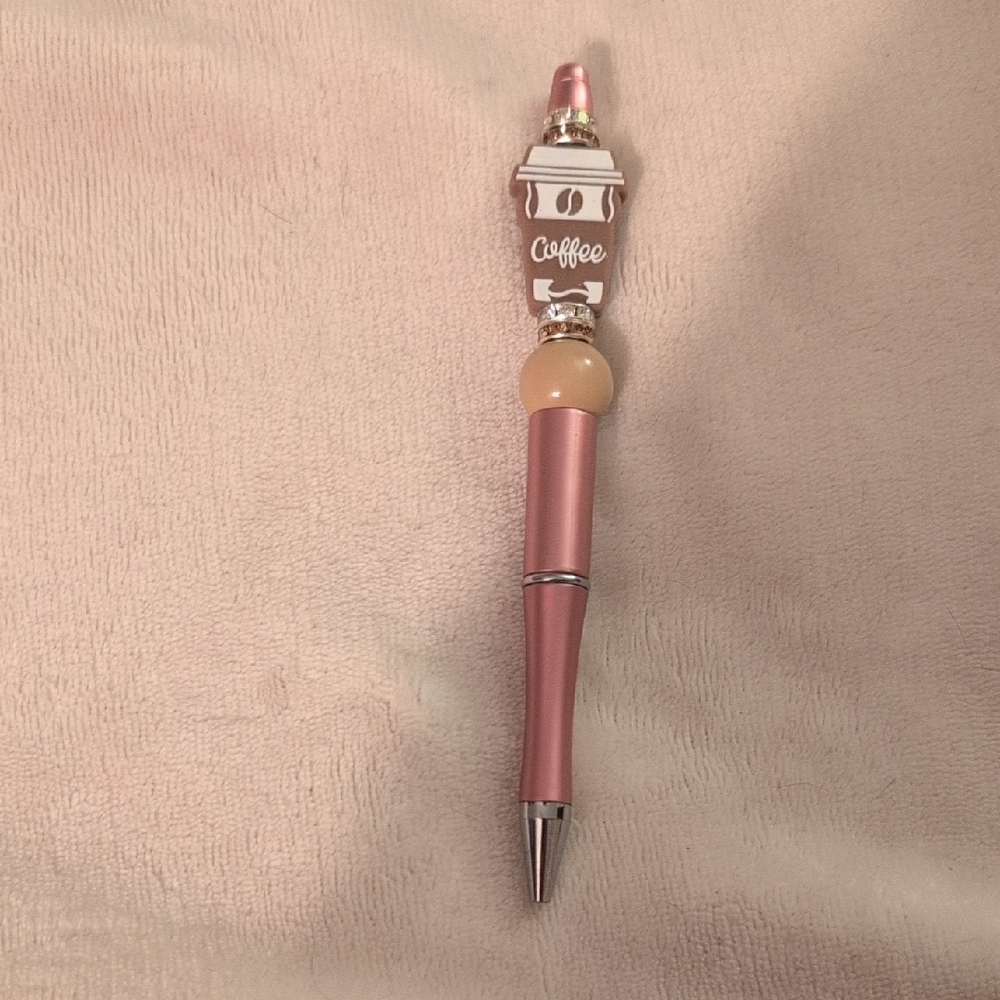 Pink Coffee Themed Pen